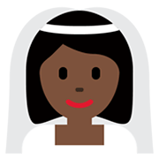 👰🏿‍♀️ Emoji Frau in einem Schleier: dunkle Hautfarbe Twitter Twemoji 13.1.