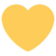 💛 Emoji Coração Amarelo na Twitter Twemoji 13.1.
