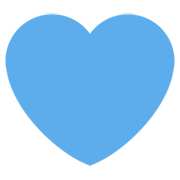 Corazón Azul Twitter Twemoji 14.0.