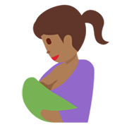 Lactancia Materna: Tono De Piel Oscuro Medio Twitter Twemoji 14.0.
