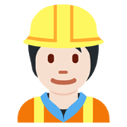 Trabalhador De Construção Civil: Pele Clara Twitter Twemoji 14.0.