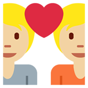 💑🏼 Emoji Pareja Enamorada, Tono De Piel Claro Medio en Twitter Twemoji 14.0.