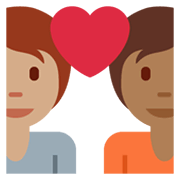 Couple Avec Cœur: Personne, Personne, Peau Légèrement Mate, Peau Mate Twitter Twemoji 14.0.