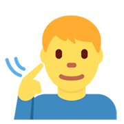 Emoji 🧏‍♂️ Uomo Con Problemi Di Udito su Twitter Twemoji 14.0.
