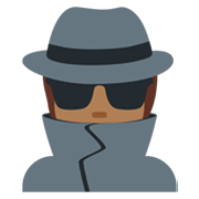 🕵🏾 Emoji Detektiv(in): mitteldunkle Hautfarbe Twitter Twemoji 14.0.