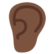 👂🏿 Emoji Ohr: dunkle Hautfarbe Twitter Twemoji 14.0.