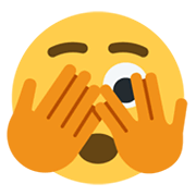 🫣 Emoji Cara Con Ojo Asomándose en Twitter Twemoji 14.0.