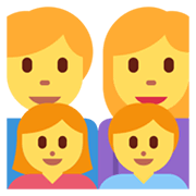 👨‍👩‍👧‍👦 Emoji Familia: Hombre, Mujer, Niña, Niño en Twitter Twemoji 14.0.