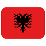 Bandera: Albania Twitter Twemoji 14.0.
