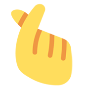 🫰 Emoji Mano Con El Dedo Índice Y El Pulgar Cruzados en Twitter Twemoji 14.0.