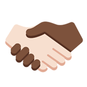 🫱🏻‍🫲🏿 Emoji Handschlag: helle Hautfarbe, dunkle Hautfarbe Twitter Twemoji 14.0.