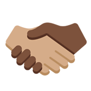 🫱🏽‍🫲🏿 Emoji Handschlag: mittlere Hautfarbe, dunkle Hautfarbe Twitter Twemoji 14.0.