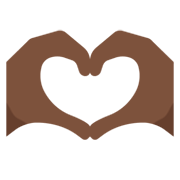 🫶🏿 Emoji Manos De Corazon: Tono De Piel Oscuro en Twitter Twemoji 14.0.