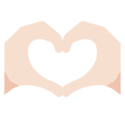 🫶🏻 Emoji Mãos De Coração: Pele Clara na Twitter Twemoji 14.0.
