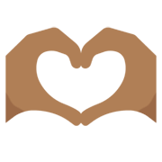🫶🏾 Emoji Herz Hände: mitteldunkle Hautfarbe Twitter Twemoji 14.0.