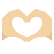 🫶🏼 Emoji Herz Hände: mittelhelle Hautfarbe Twitter Twemoji 14.0.