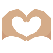 🫶🏽 Emoji Manos De Corazon: Tono De Piel Medio en Twitter Twemoji 14.0.