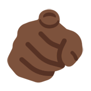 🫵🏿 Emoji Índice Apontando Para O Visualizador: Pele Escura na Twitter Twemoji 14.0.
