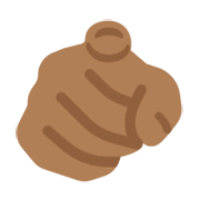 Emoji 🫵🏾 İndice Che Punta Allo Spettatore: Carnagione Abbastanza Scura su Twitter Twemoji 14.0.