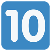 Emoji 🔟 Tasto: 10 su Twitter Twemoji 14.0.