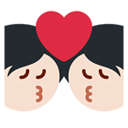 💏🏻 Emoji sich küssendes Paar, helle Hautfarbe Twitter Twemoji 14.0.