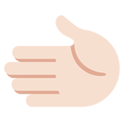 🫲🏻 Emoji Mão Esquerda: Pele Clara na Twitter Twemoji 14.0.