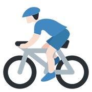 Hombre En Bicicleta: Tono De Piel Claro Twitter Twemoji 14.0.