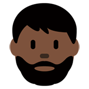🧔🏿‍♂️ Emoji Mann: Bart dunkle Hautfarbe Twitter Twemoji 14.0.