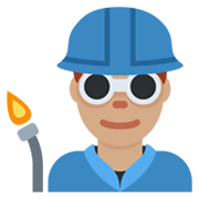 👨🏽‍🏭 Emoji Fabrikarbeiter: mittlere Hautfarbe Twitter Twemoji 14.0.