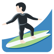 Homem Surfista: Pele Clara Twitter Twemoji 14.0.