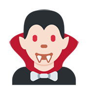 Vampiro Uomo: Carnagione Chiara Twitter Twemoji 14.0.