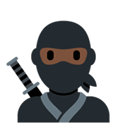 Ninja: Tono De Piel Oscuro Twitter Twemoji 14.0.
