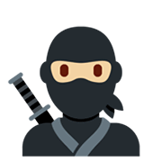 Ninja: mittelhelle Hautfarbe Twitter Twemoji 14.0.