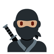 Ninja: Tono De Piel Medio Twitter Twemoji 14.0.