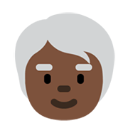 älterer Erwachsener: dunkle Hautfarbe Twitter Twemoji 14.0.