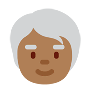 älterer Erwachsener: mitteldunkle Hautfarbe Twitter Twemoji 14.0.