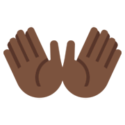 👐🏿 Emoji Mãos Abertas: Pele Escura na Twitter Twemoji 14.0.