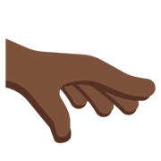 🫳🏿 Emoji Palma Da Mão Para Baixo: Pele Escura na Twitter Twemoji 14.0.