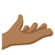 🫴🏾 Emoji Palma Para Cima Mão: Pele Morena Escura na Twitter Twemoji 14.0.
