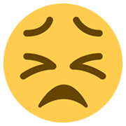 😣 Emoji Cara Desesperada en Twitter Twemoji 14.0.