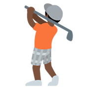 Golfer(in): dunkle Hautfarbe Twitter Twemoji 14.0.