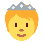 🫅 Emoji Persona Con Corona en Twitter Twemoji 14.0.