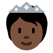 🫅🏿 Emoji Persona Con Corona: Tono De Piel Oscuro en Twitter Twemoji 14.0.