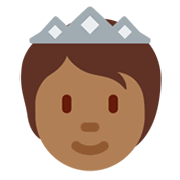 🫅🏾 Emoji Persona Con Corona: Tono De Piel Oscuro Medio en Twitter Twemoji 14.0.
