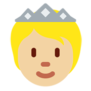 🫅🏼 Emoji Persona Con Corona: Tono De Piel Claro Medio en Twitter Twemoji 14.0.