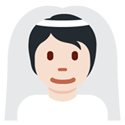 👰🏻 Emoji Person mit Schleier: helle Hautfarbe Twitter Twemoji 14.0.
