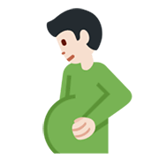 🫃🏻 Emoji Hombre Embarazado: Tono De Piel Claro en Twitter Twemoji 14.0.
