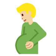 🫃🏼 Emoji Hombre Embarazado: Tono De Piel Claro Medio en Twitter Twemoji 14.0.