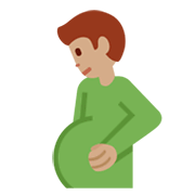 🫃🏽 Emoji Hombre Embarazado: Tono De Piel Medio en Twitter Twemoji 14.0.