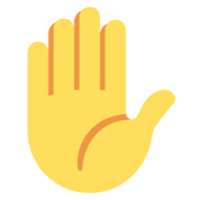 ✋ Emoji Mão Levantada na Twitter Twemoji 14.0.
